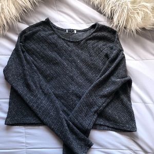 Grey cropped sweater
